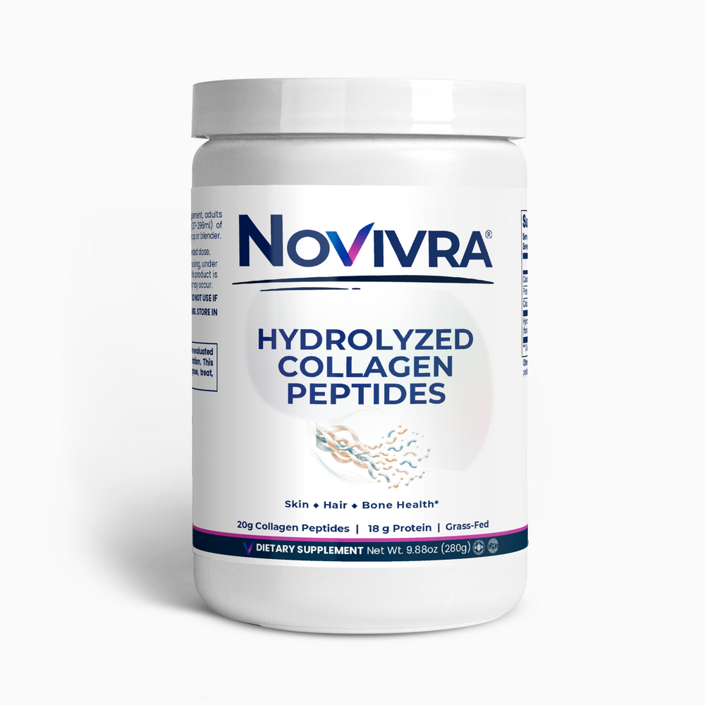 Novivra Grass Fed Hydrolyzed Collagen Peptides Unflavored 280g Jar