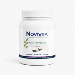 Novivra Plant Protein Powder Vanilla Vegan Dairy-Free 29.77oz Tub