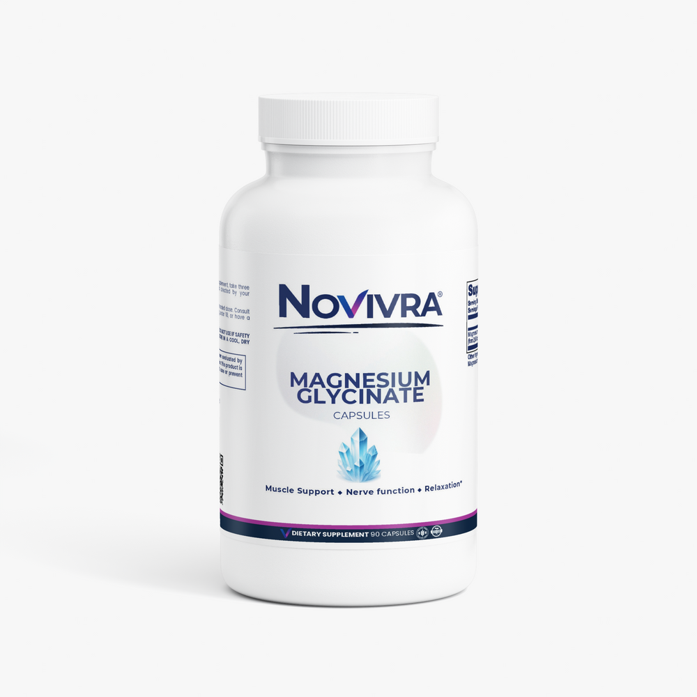 Novivra Magnesium Glycinate High Absorption Sleep Muscle Support 90 Capsules