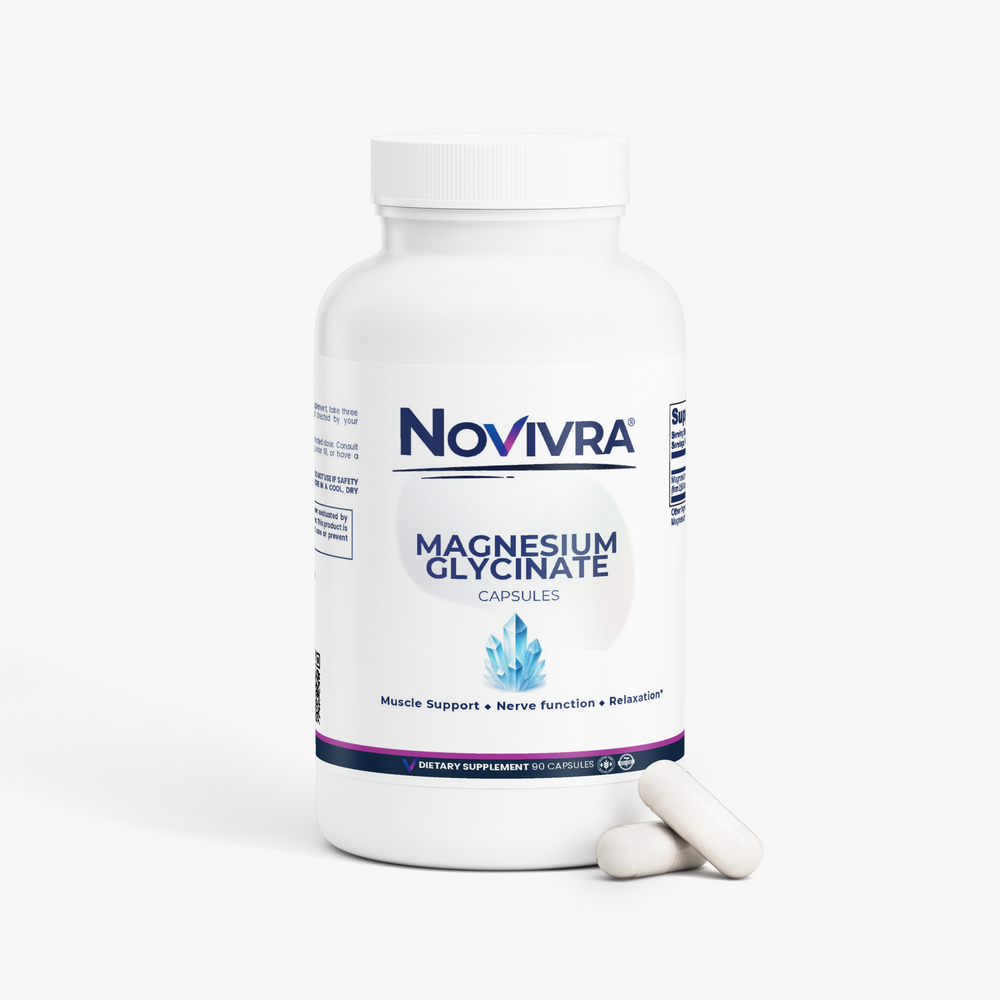 Novivra Magnesium Glycinate High Absorption Sleep Muscle Support 90 Capsules