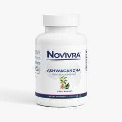 Novivra Organic Ashwagandha Daily Stress Calming Support 60 Capsules