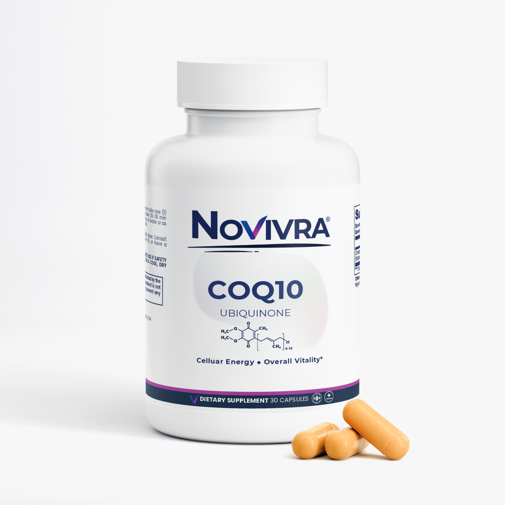 Novivra CoQ10 Ubiquinone Cellular Energy Heart Health Support 30 Capsules