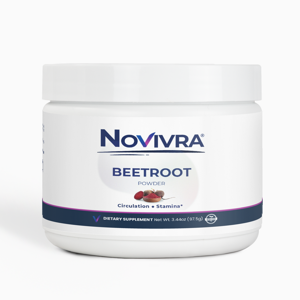 Novivra Beet Root Powder Daily Circulation Blood Flow Support 5.28oz Tub