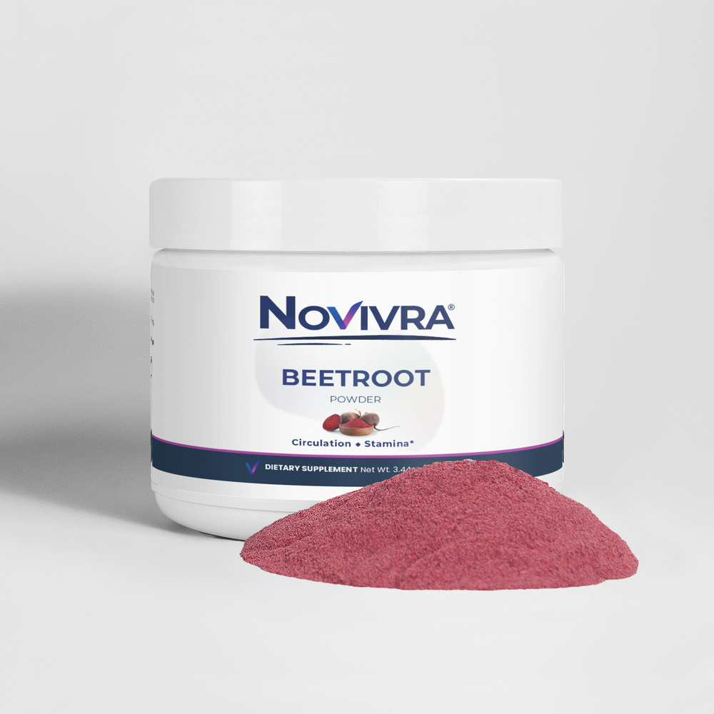 Novivra Beet Root Powder Daily Circulation Blood Flow Support 5.28oz Tub