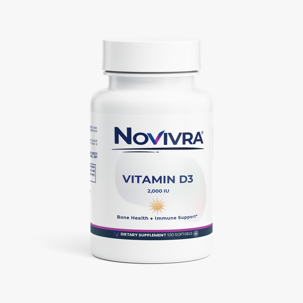 Novivra Vitamin D3 Softgels Immune System Bone Health Support 100 Count