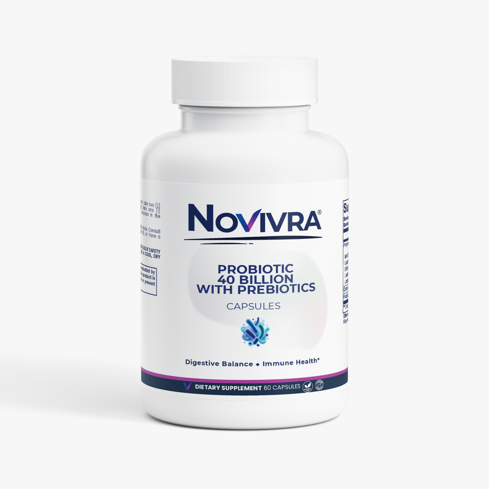 Novivra Probiotic 40 Billion CFU Gut Health Digestive Balance 60 Capsules
