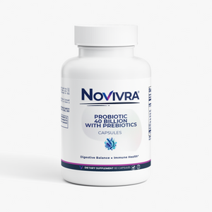 Novivra Probiotic 40 Billion CFU Gut Health Digestive Balance 60 Capsules